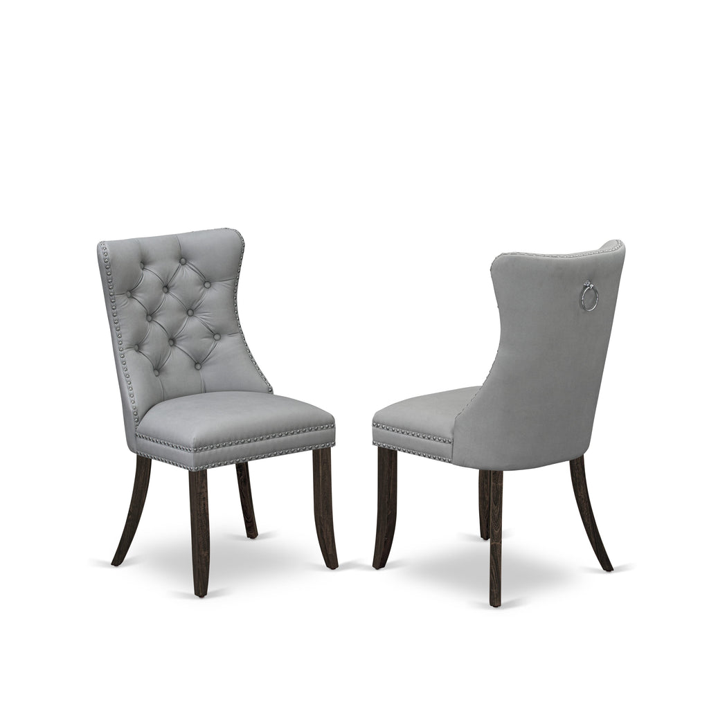 CNDA5-6I Dining Ensemble Stylish Rectangular Office or Home Table Set with 4 Plush Chairs in Jacobean Finish