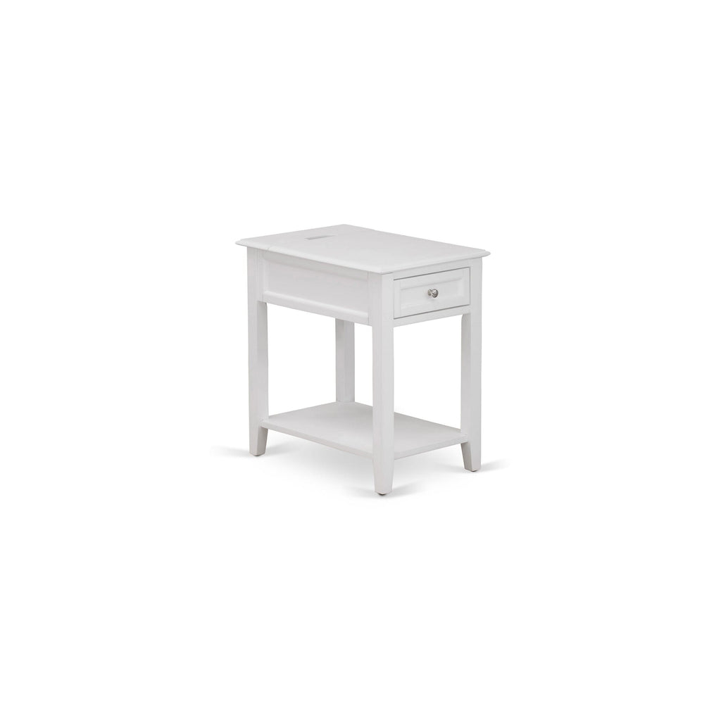 NL19Q-NNR8U 3 Piece Queen Set with Upholstered Headboard, Velvet Bed, and Elegant White Nightstand