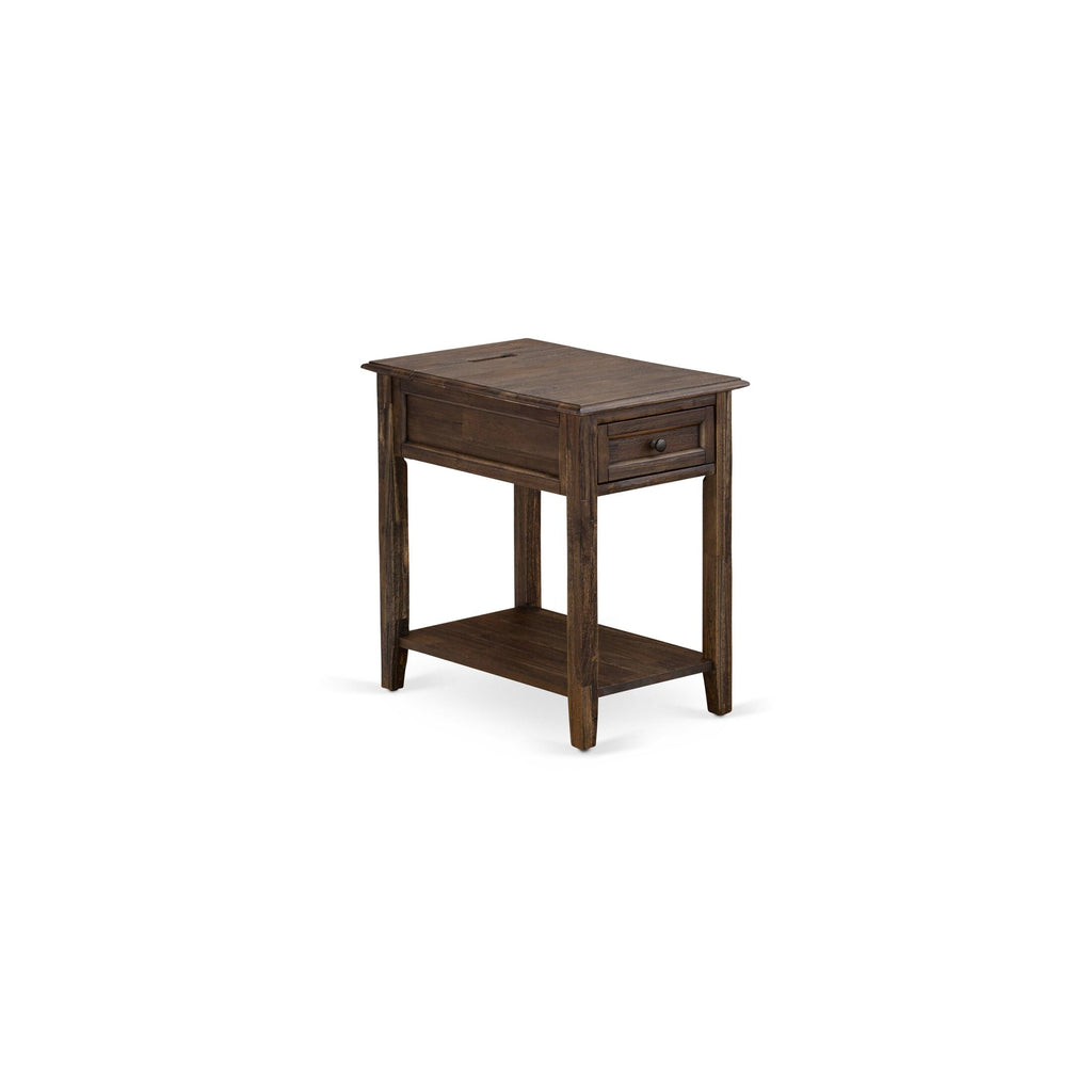 FN08Q-PE5YK Grand 2-Piece Bedroom Suite Modern Platform Bed & Mid Century Nightstand in Beige Linen