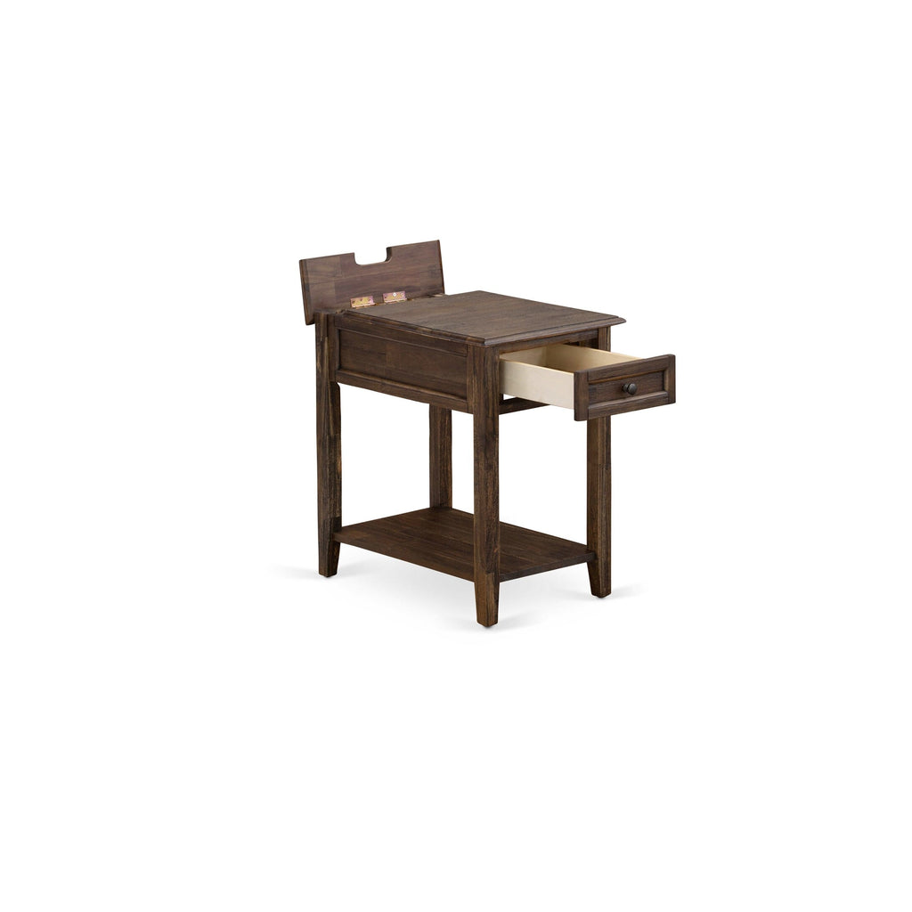 FN08Q-PE5YK Grand 2-Piece Bedroom Suite Modern Platform Bed & Mid Century Nightstand in Beige Linen