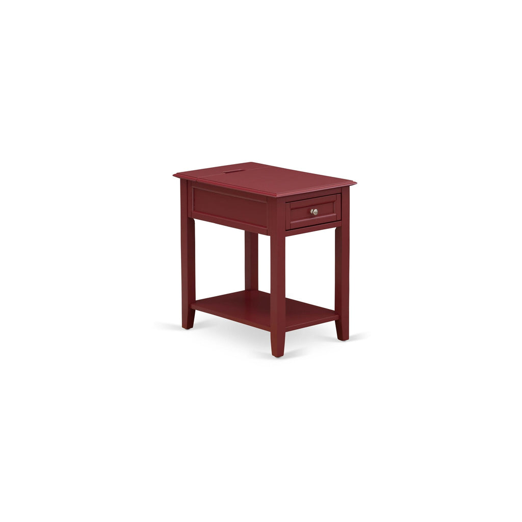 King Size Button Tuft Fabric Bed Set with Nightstand in Tan Velvet and Mahogany - NL14K-MR3IG