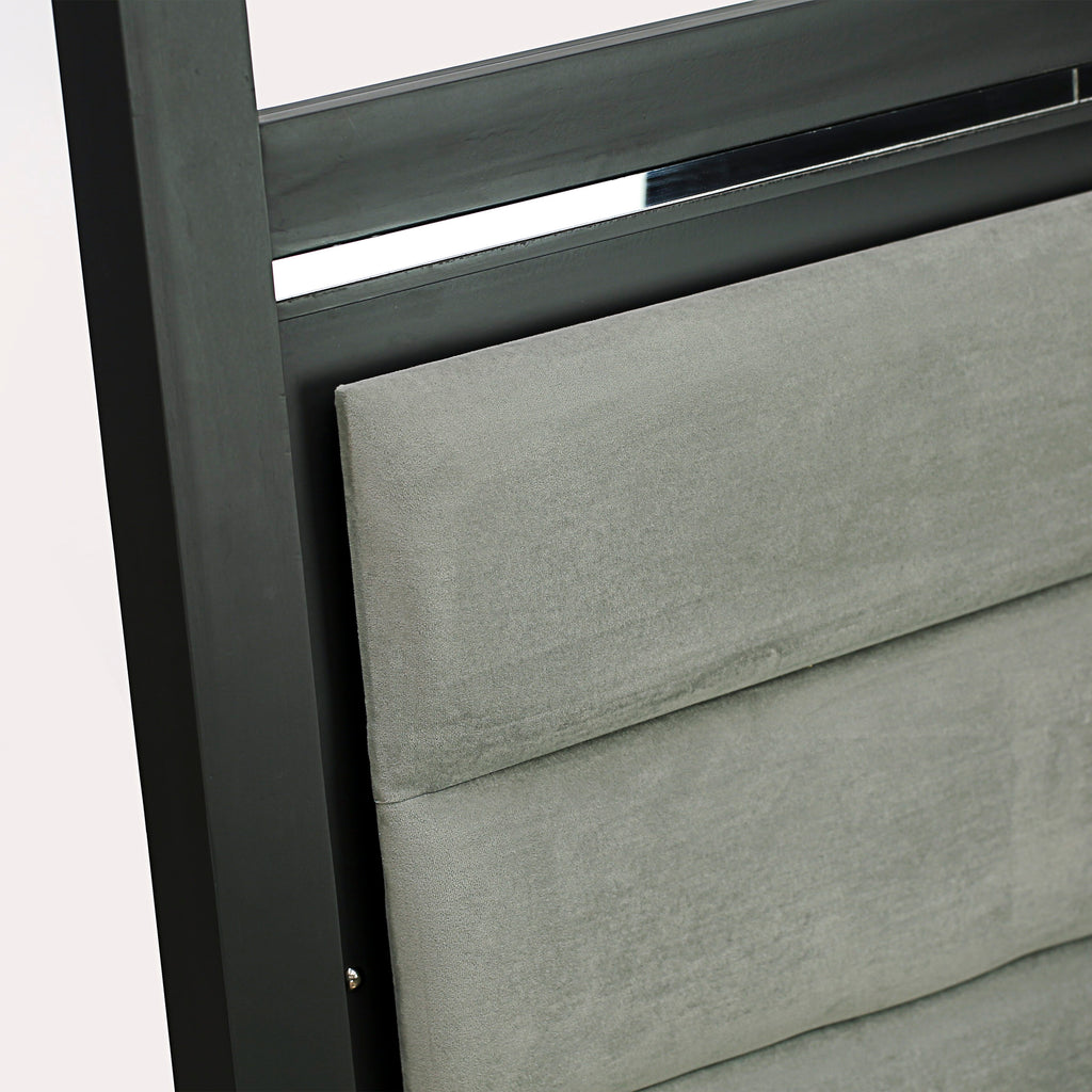 DE20-V6G5ZN Elegant Denali Queen Wooden Bed Frame in Brushed Gray - Modern Bedroom Addition