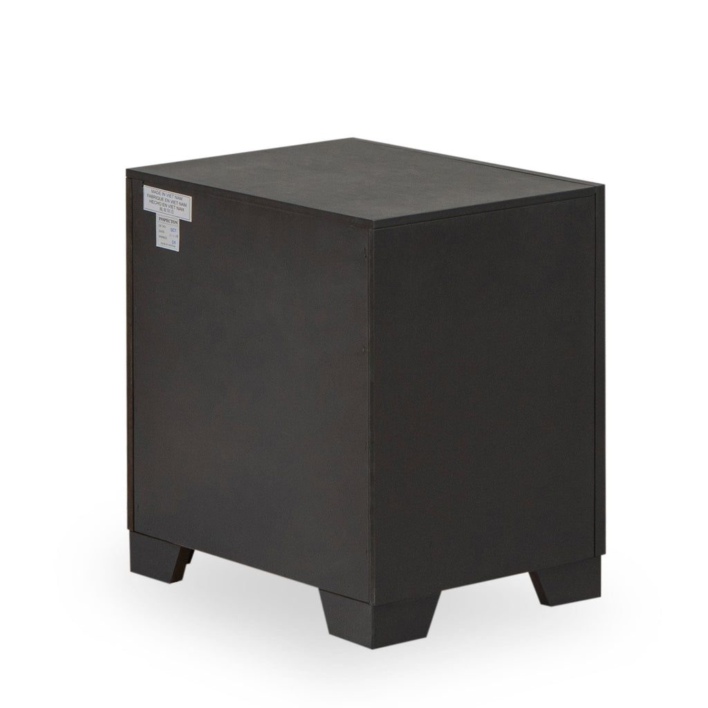 DE20-BEAM0C 2-Piece Denali Bedroom Ensemble with Queen Bed and Nightstand in Brushed Gray Finish