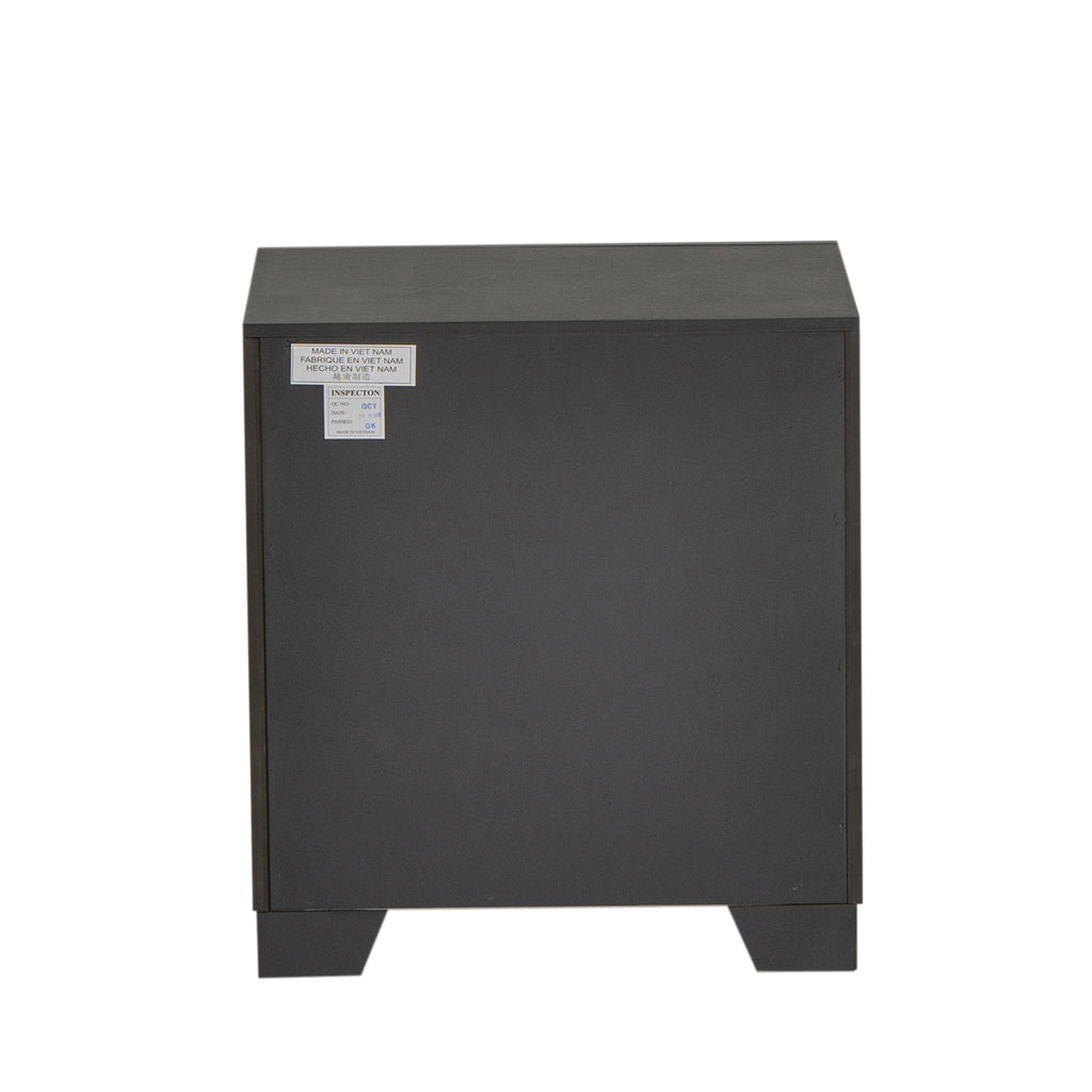 DE20-90V1A2 3-Piece Stylish Denali Suite - A Cozy Bed Frame and Dual Bedroom Nightstands in Chic Brushed Gray