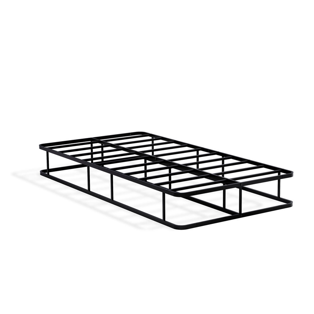 DHTBB6U Dothan Elegant Metal Twin Bed Frame with Decorative Headboard and Footboard - Sturdy Black Coated Finish