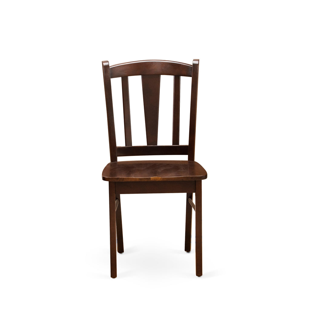 DMDL3-XW5-X Mahogany Dropleaf Round Dining Table Set with Chairs, 3 Piece, 42x42