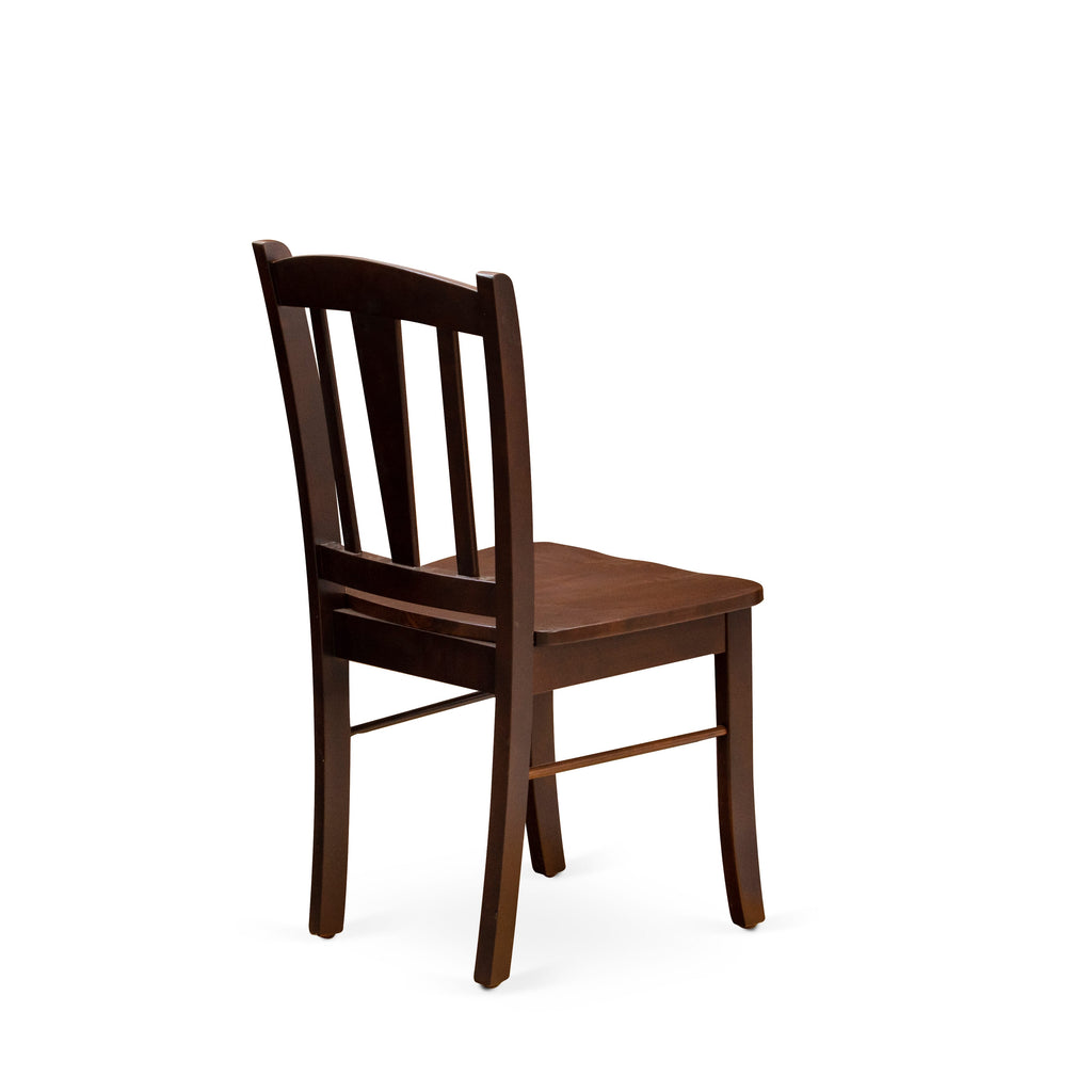 DMDL3-XW5-X Mahogany Dropleaf Round Dining Table Set with Chairs, 3 Piece, 42x42