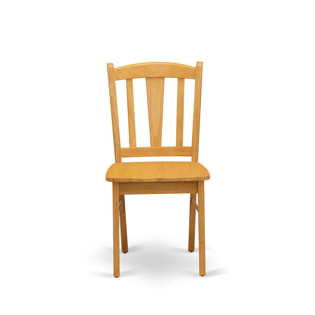 AMDL3-8VP-N 3-Piece Round Dining Set with Oak Table & Chairs for Cozy Meals