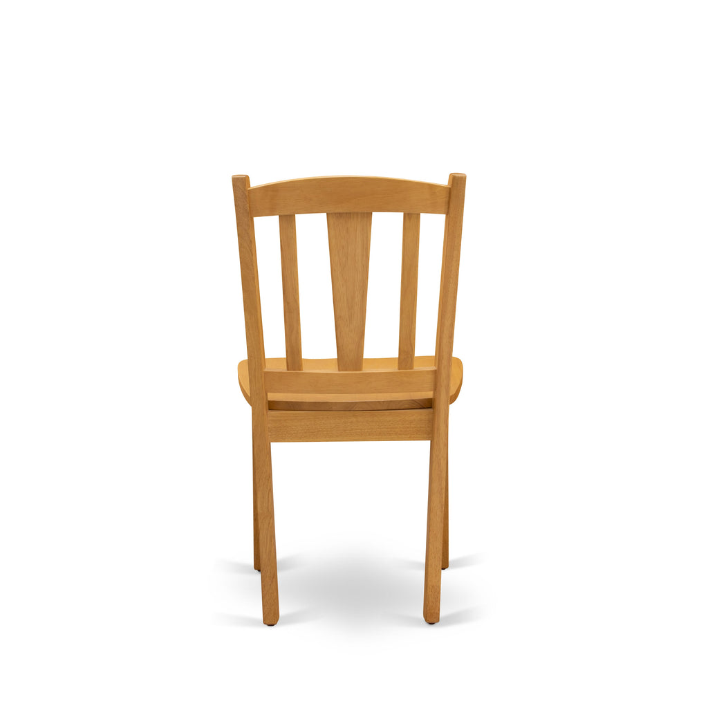 ANDL3-27N-7 Elegant Round Dining Set for 3 with Pedestal Table & 2 Chairs in Rich Oak, 36