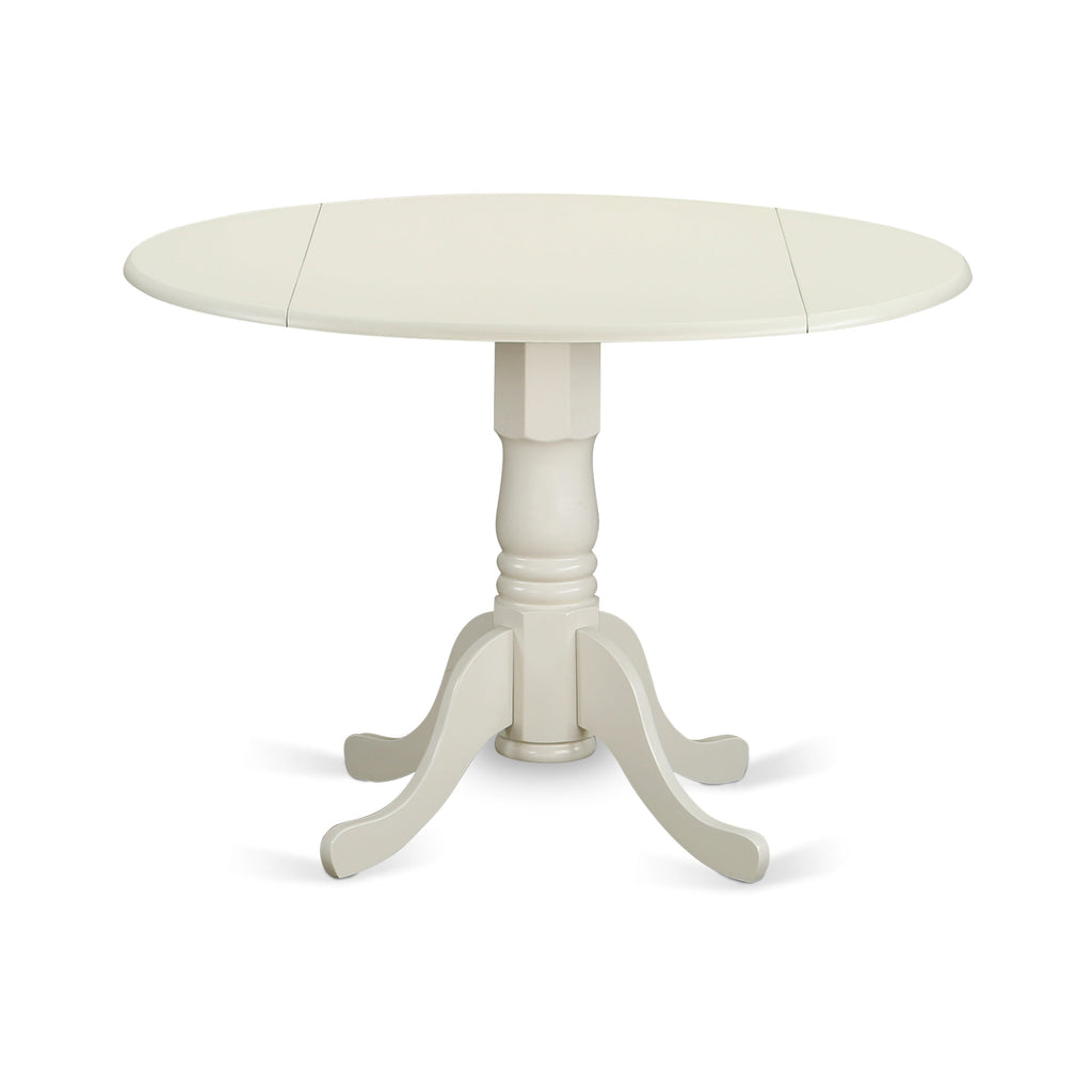 Dining Ensemble DLNO5-9L9-C Elegant 5-Piece Set with Dropleaf Table and 4 Chic Chairs, 42-Inch Linen Finish
