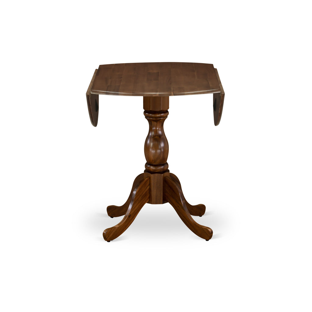 DMSI5-3CS-SU Dynamic 5-Piece Set - Circular Table & 4 Sophisticated Chairs in Vintage Walnut Tint