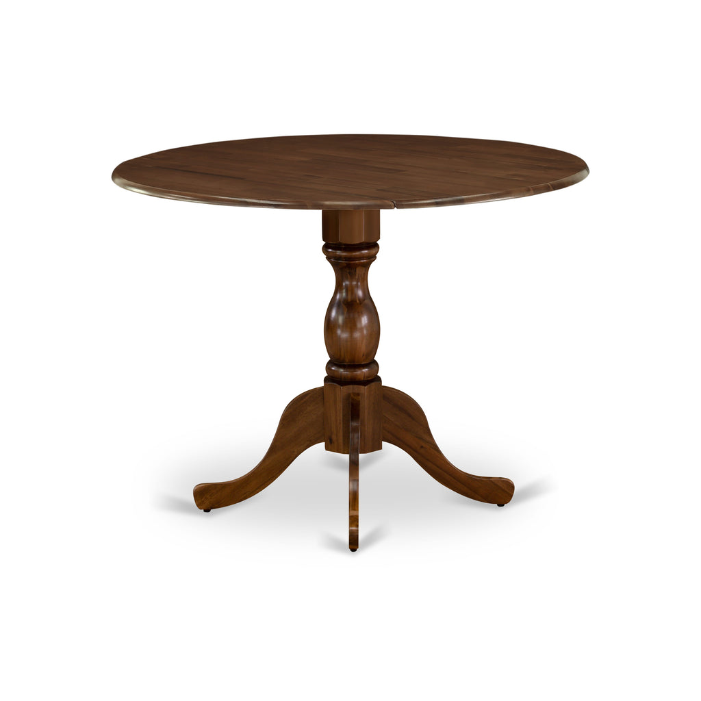 DMSI5-3CS-SU Dynamic 5-Piece Set - Circular Table & 4 Sophisticated Chairs in Vintage Walnut Tint