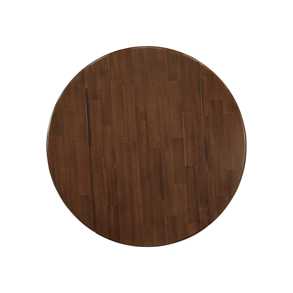 DMSI5-3CS-SU Dynamic 5-Piece Set - Circular Table & 4 Sophisticated Chairs in Vintage Walnut Tint