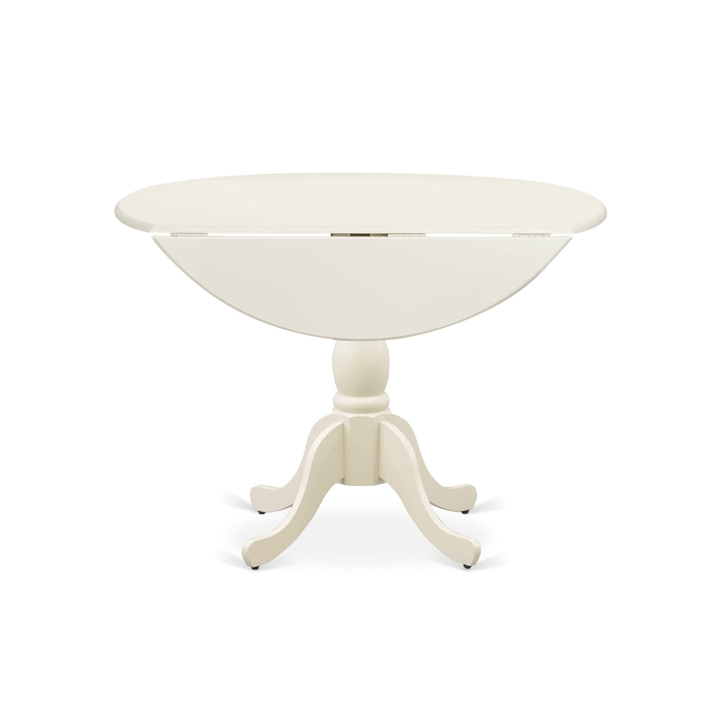 Stylish Dining Set DMVA3-JXN-A Compact Round Table & Linen Chairs