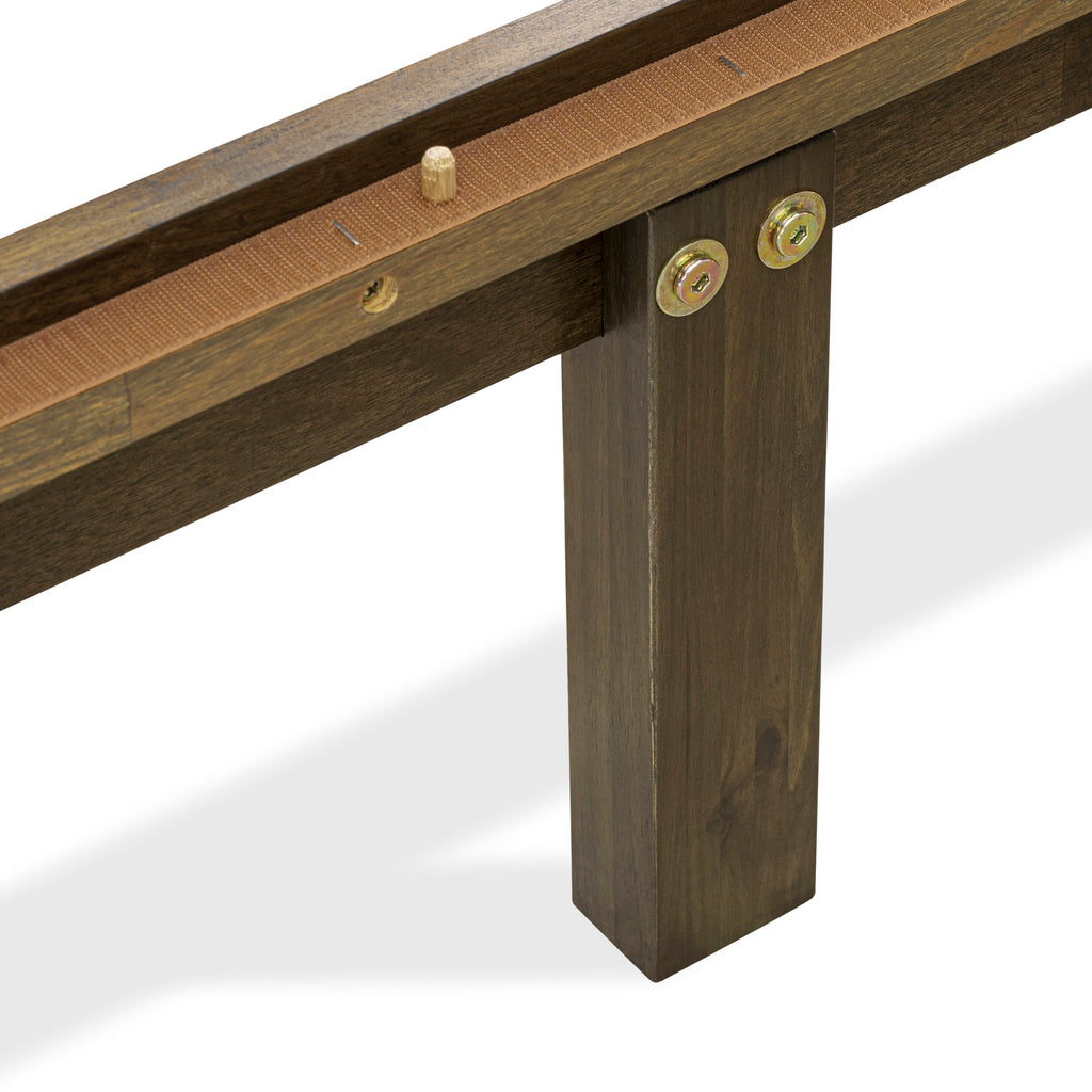 DNP-2U-4 Platform Queen Bed Frame with Sturdy Legs in Rich Walnut Shade