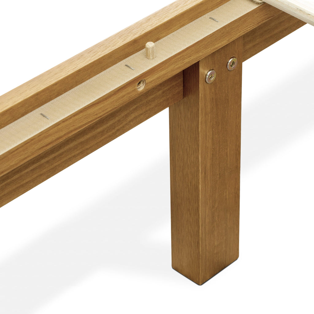 Full Size Oak Bed Frame DNP-2E-4 with Solid Wood and Extra Center Support