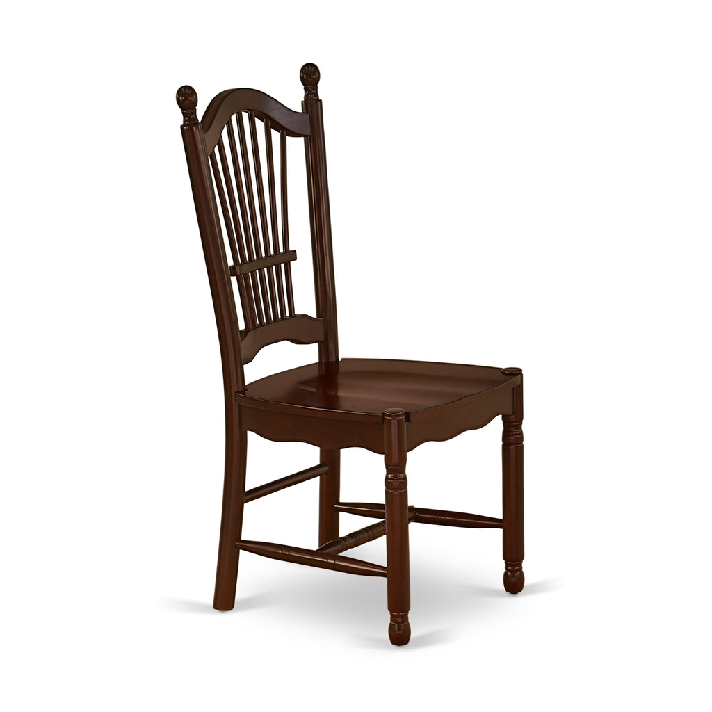 HLDO3-V4Z-D 3-Piece Dining Ensemble Includes Circular Table with Base and Pair of Seating, 42x42 Mahogany