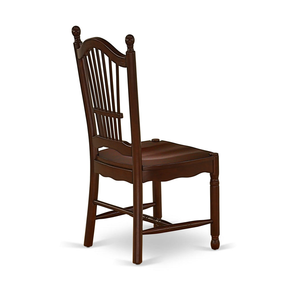HLDO3-V4Z-D 3-Piece Dining Ensemble Includes Circular Table with Base and Pair of Seating, 42x42 Mahogany