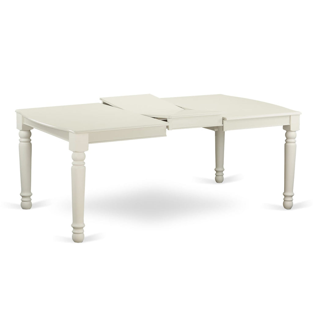 DOVE7-4M5-Q Spacious 7-Piece Dining Ensemble with Rectangle Table & Wooden Chairs, Leaf Included