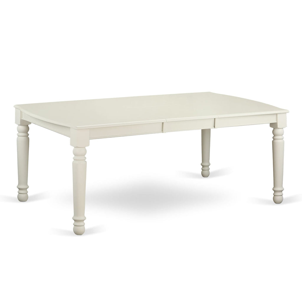 DOVE7-4M5-Q Spacious 7-Piece Dining Ensemble with Rectangle Table & Wooden Chairs, Leaf Included