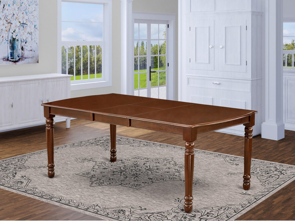 DOT-MIR-B Stylish Butterfly Leaf Mahogany Dining Table with Rectangle Top and Sleek Legs, 42x78 Inch