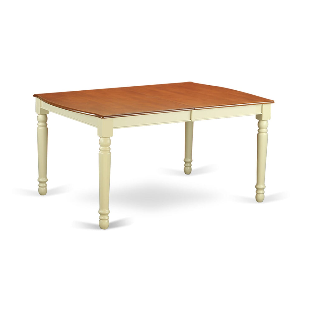 DOVE7-T7J-X 7-Piece Dining Ensemble with Rectangular Table and 6 Chairs, Buttermilk Cherry Fusion