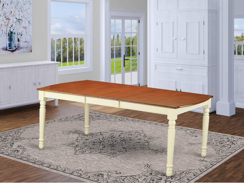Explore Chic Dining with DOT-WF5-9 Dover Stylish Modern Kitchen Table, Expansive Rectangle & Leaf System