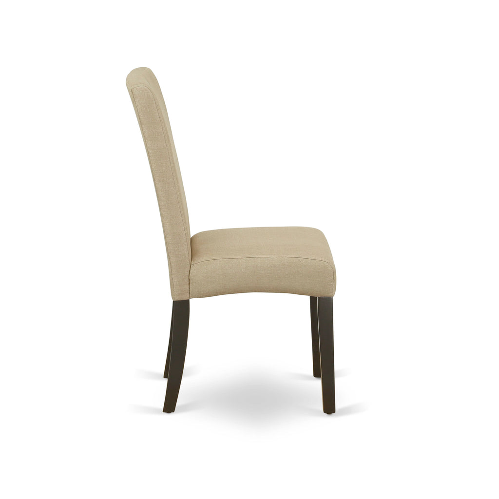 CADR7-4EC-Z7 Elegant 7-Piece Dining Ensemble with Rectangle Table & 6 Upholstered Chairs, 36x60 in. Cappuccino