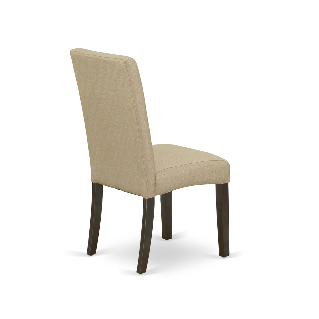 CADR7-4EC-Z7 Elegant 7-Piece Dining Ensemble with Rectangle Table & 6 Upholstered Chairs, 36x60 in. Cappuccino
