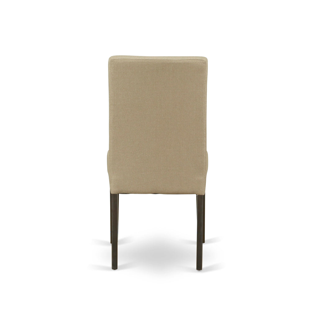 CADR7-4EC-Z7 Elegant 7-Piece Dining Ensemble with Rectangle Table & 6 Upholstered Chairs, 36x60 in. Cappuccino