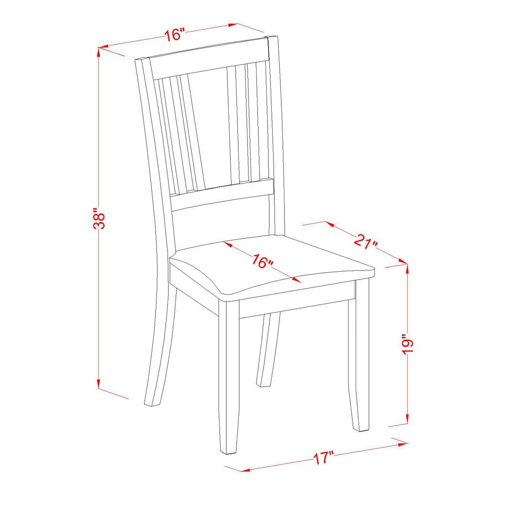 WEDU5-PDA-3F 5-Piece Dining Ensemble with Rectangle Extension Table and 4 Faux Leather Chairs, 42x60