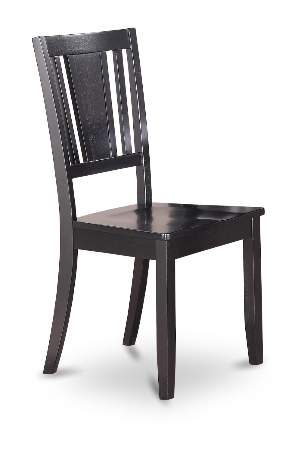 WEDU5-FNX-D 5-Piece Table Set with Butterfly Extension and 4 Chairs; 42x60 Inch Dining Room Ensemble in Ebony