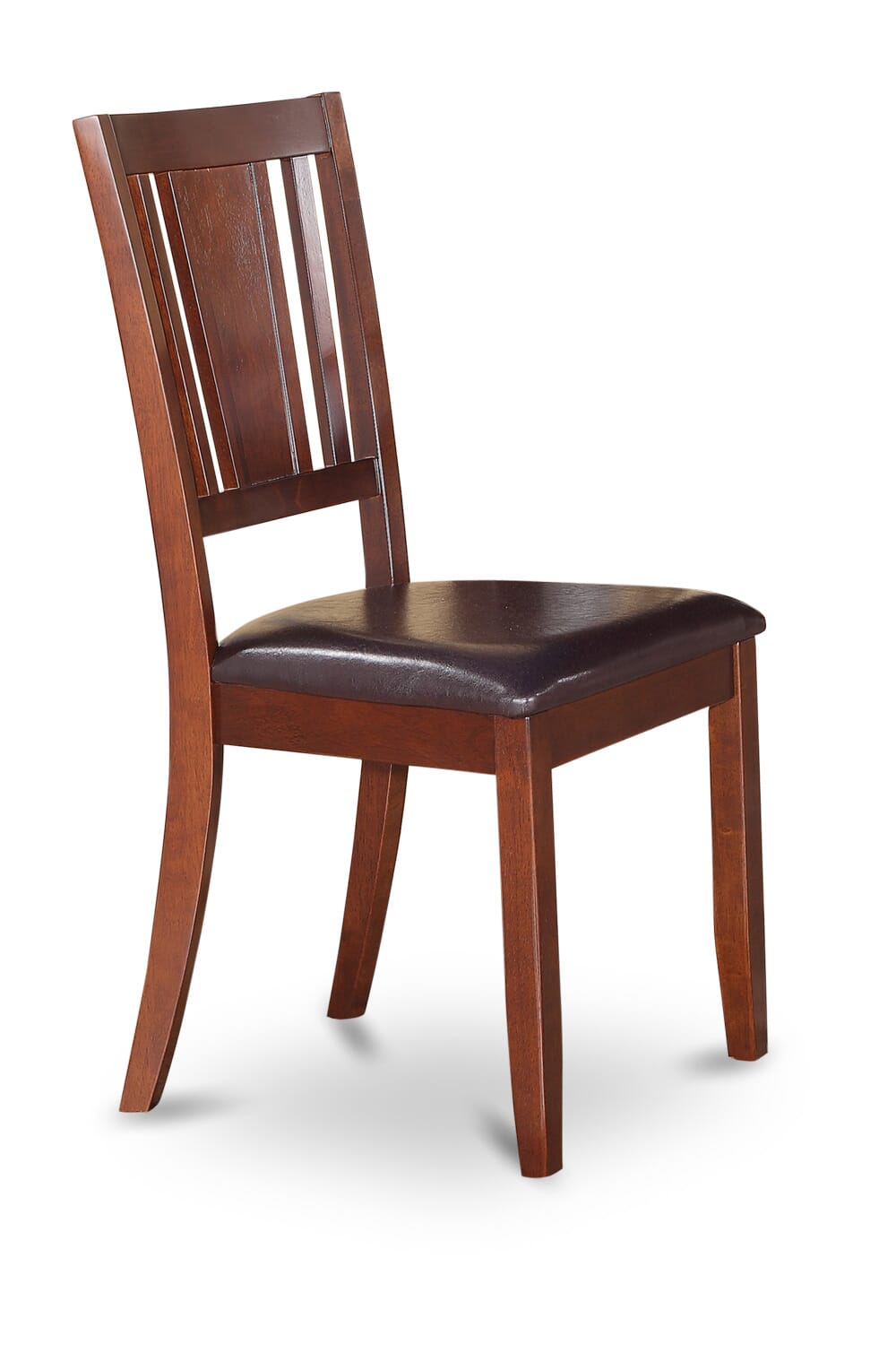 AMDU3-0GH-WN 3-Piece Modern Dining Set with Round Pedestal Table and 2 Faux Leather Chairs, 36x36 In, Walnut