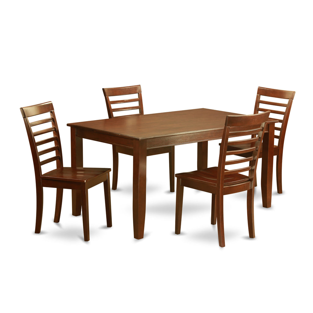 DUML5-Y1O-B Perfect Gathering Set with Spacious Table & 4 Comfy Chairs for Dining Enjoyment