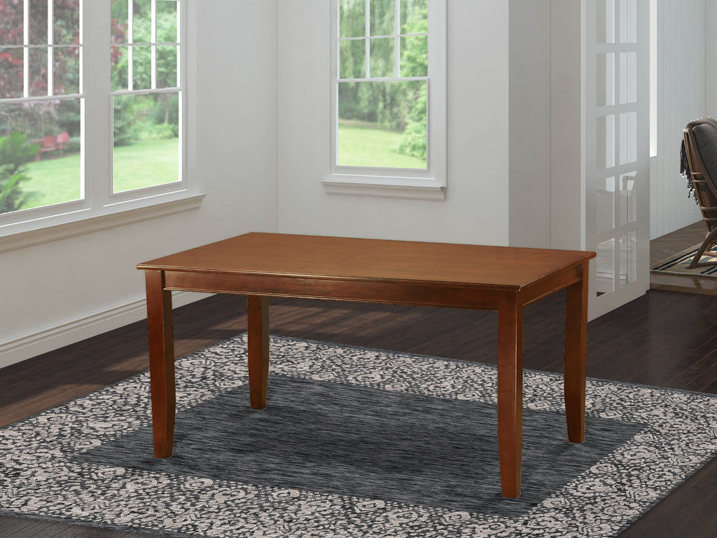 DUT-M3P-Q Dudley Table with Elegant Rectangle Design in Solid Wood and Strong Legs, 36x60 Inch, Mahogany Finish