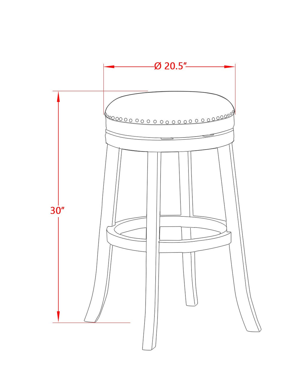 Upgrade Your Bar Experience with DVS03M-IW5 Round Counter Stool in Brown Roast PU & Black Finish – 30 Height