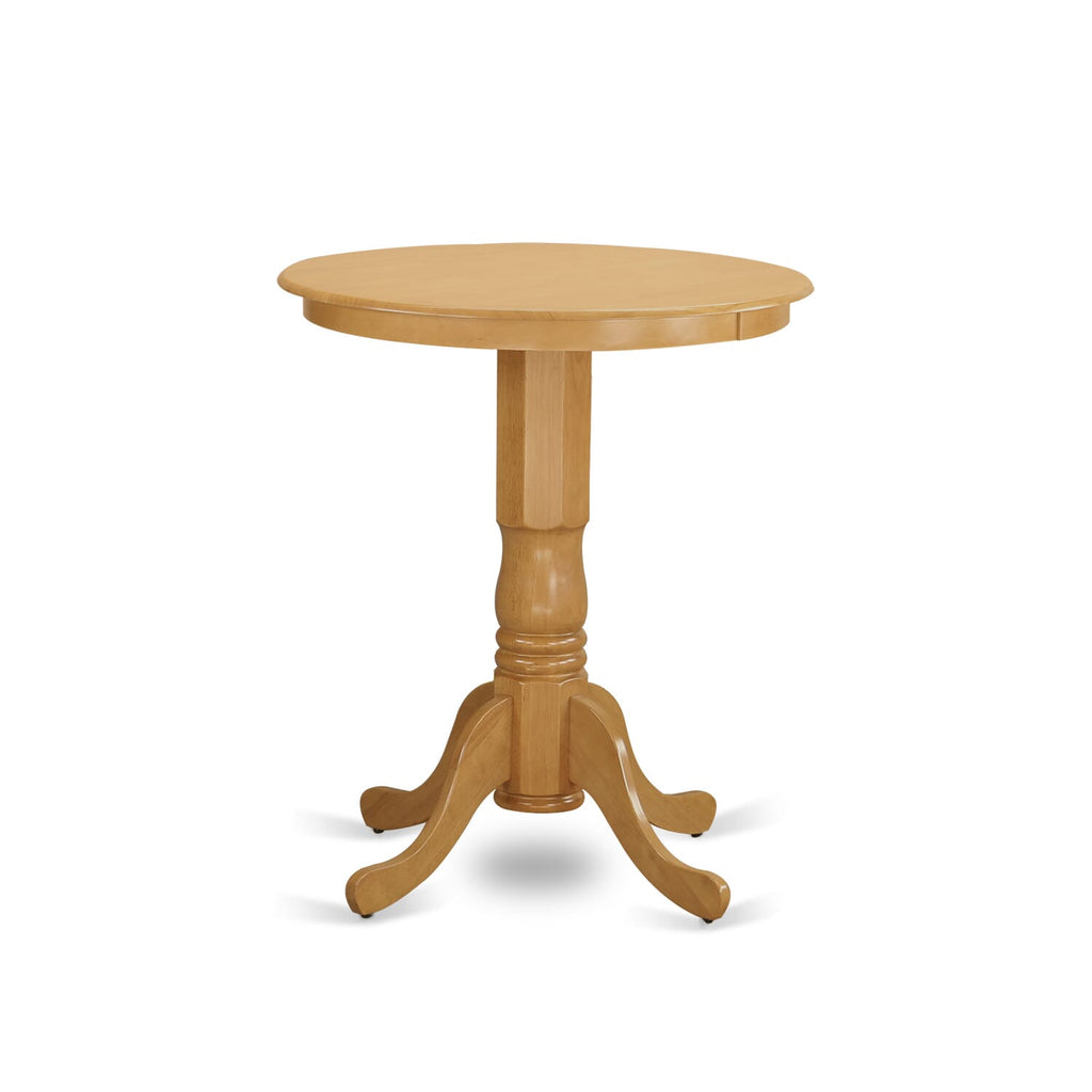 Elegant Dining Ensemble EDGR3-5FH-5 Round Table & Chairs for Stylish Kitchens, Oak Pedestal Design