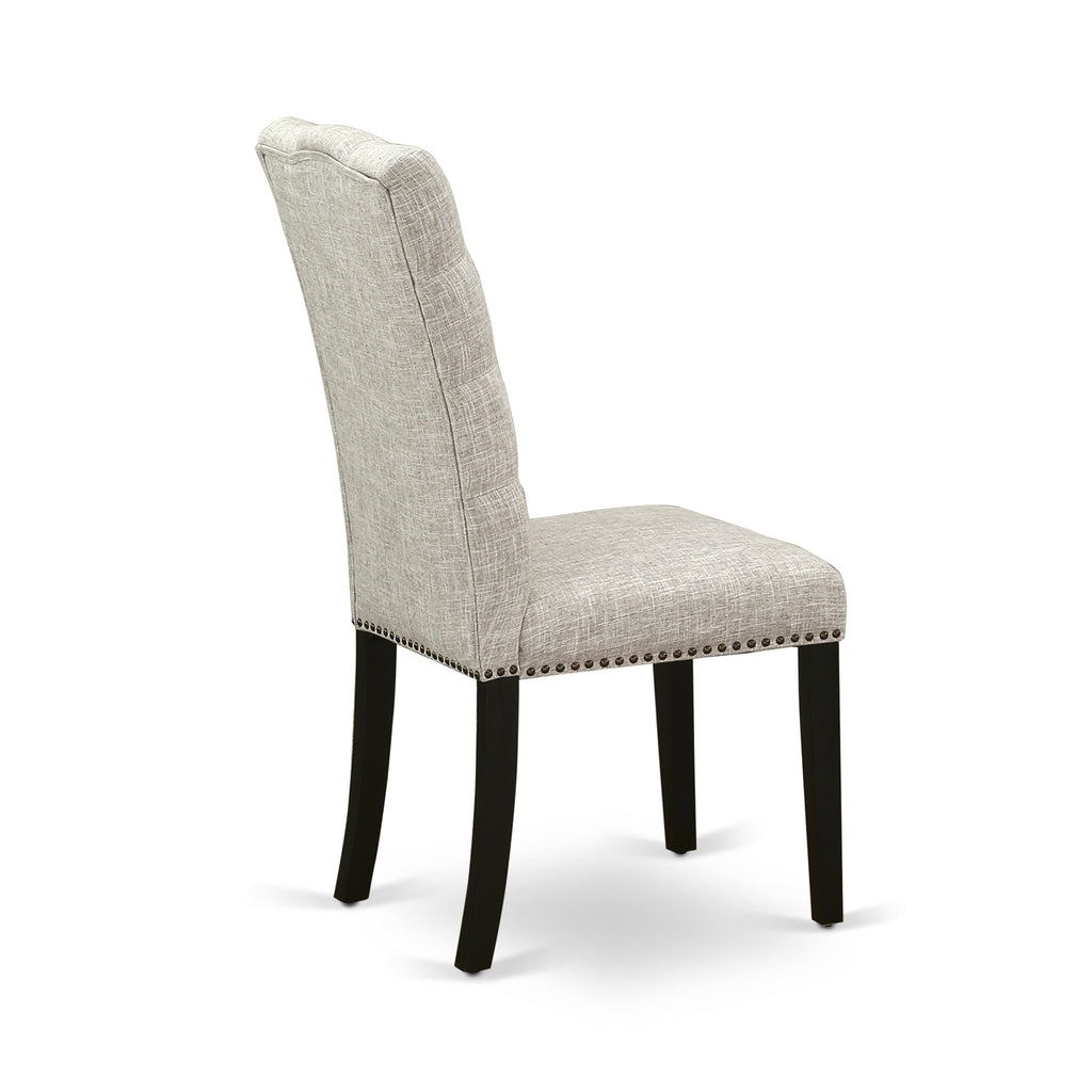 X627EXUUL-M 6 Pc Dining Set with X-Leg Table, Bench & 4 Linen Chairs, Multi-Color Elegance
