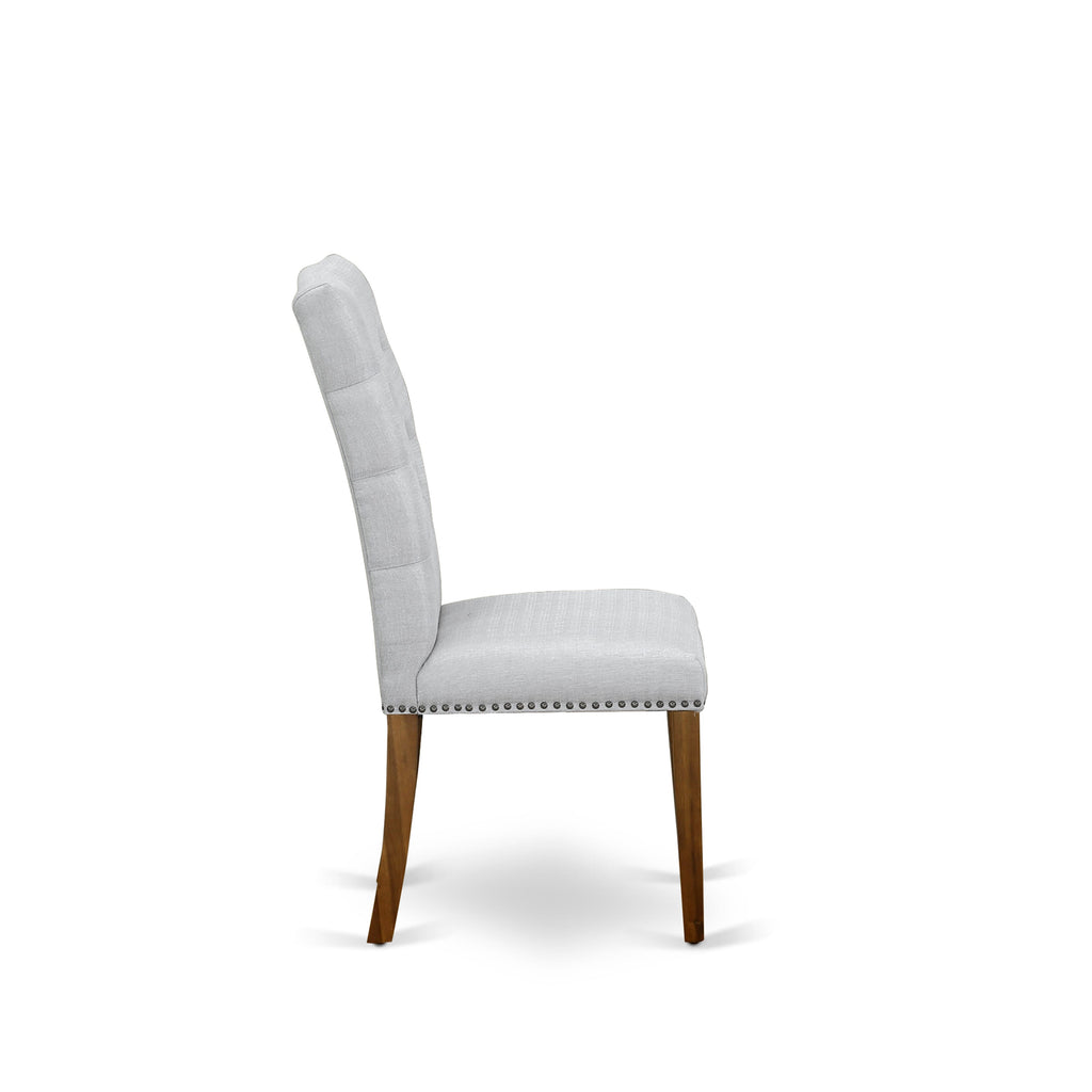 ANEL5-NDH-7N 5-Piece Dining Collection with Round Table and 4 Grey Parson Chairs