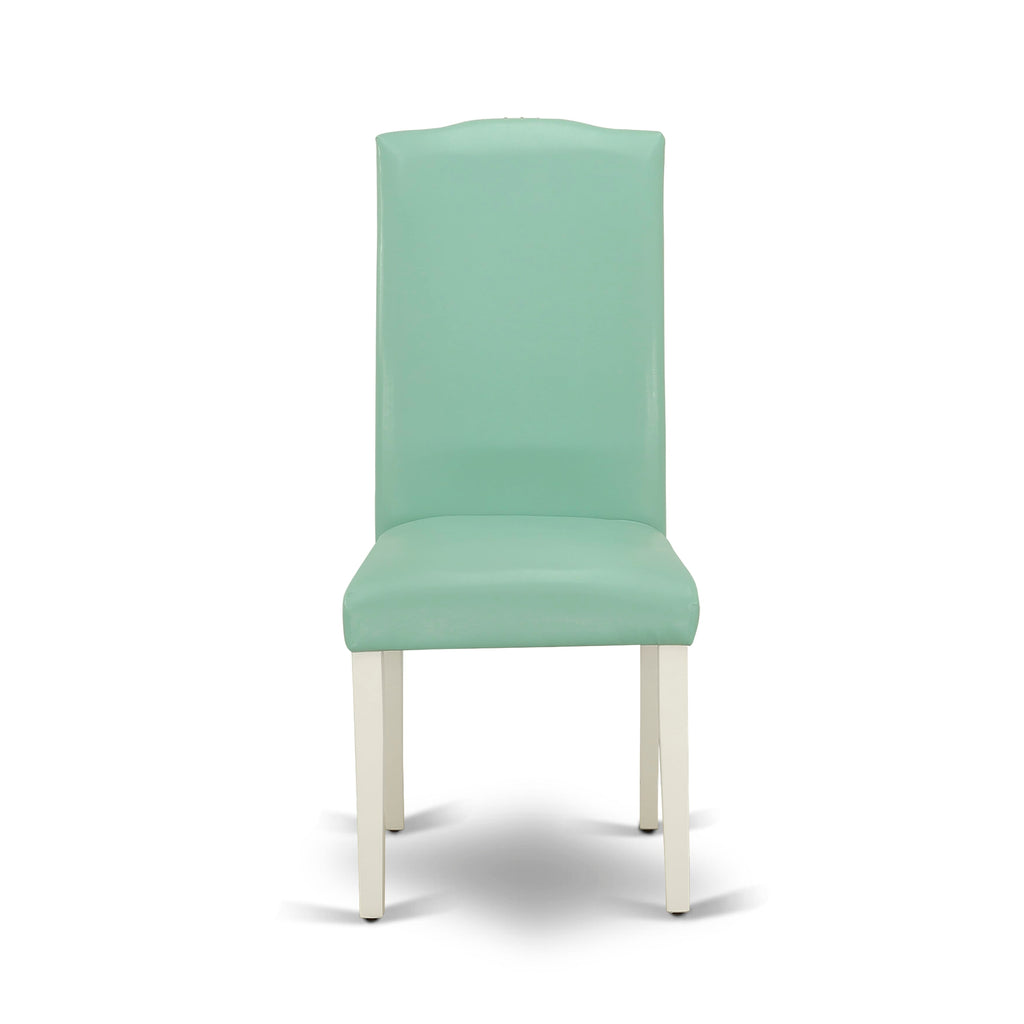 Dining Elegance WEEN7-GSS-T9 Set with Rectangular Table, Butterfly Extension & 6 Stylish Chairs, Crisp White Finish