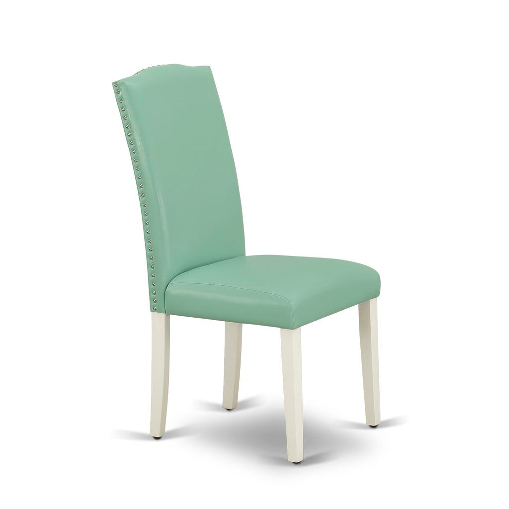 Dining Elegance WEEN7-GSS-T9 Set with Rectangular Table, Butterfly Extension & 6 Stylish Chairs, Crisp White Finish