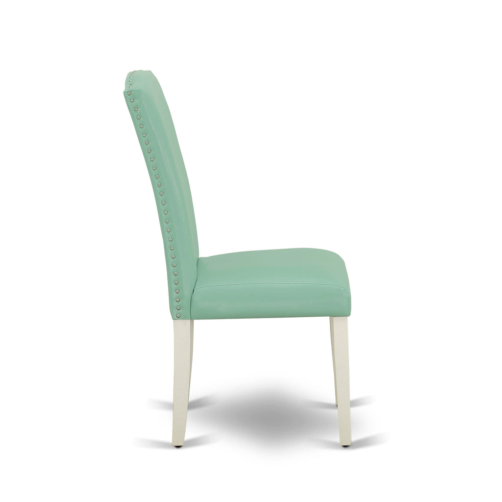 Dining Elegance WEEN7-GSS-T9 Set with Rectangular Table, Butterfly Extension & 6 Stylish Chairs, Crisp White Finish