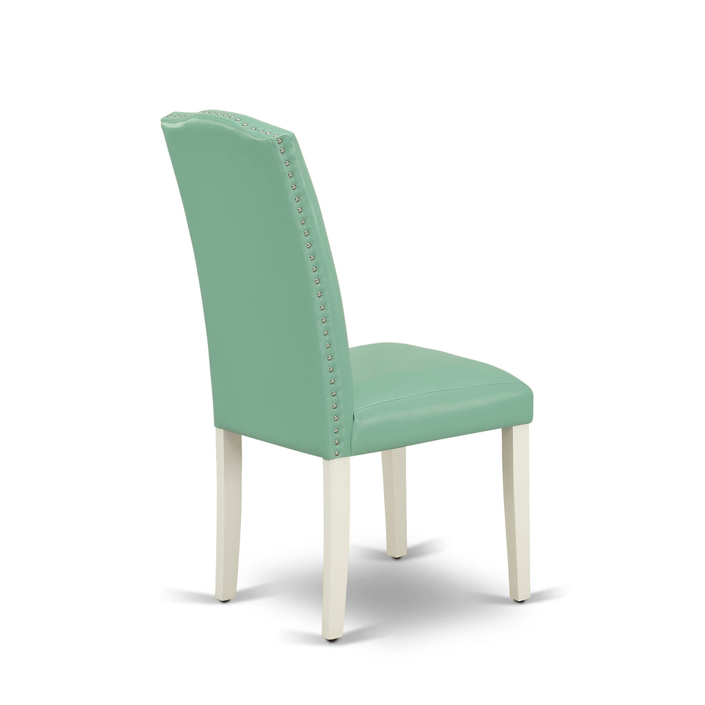 Dining Elegance WEEN7-GSS-T9 Set with Rectangular Table, Butterfly Extension & 6 Stylish Chairs, Crisp White Finish