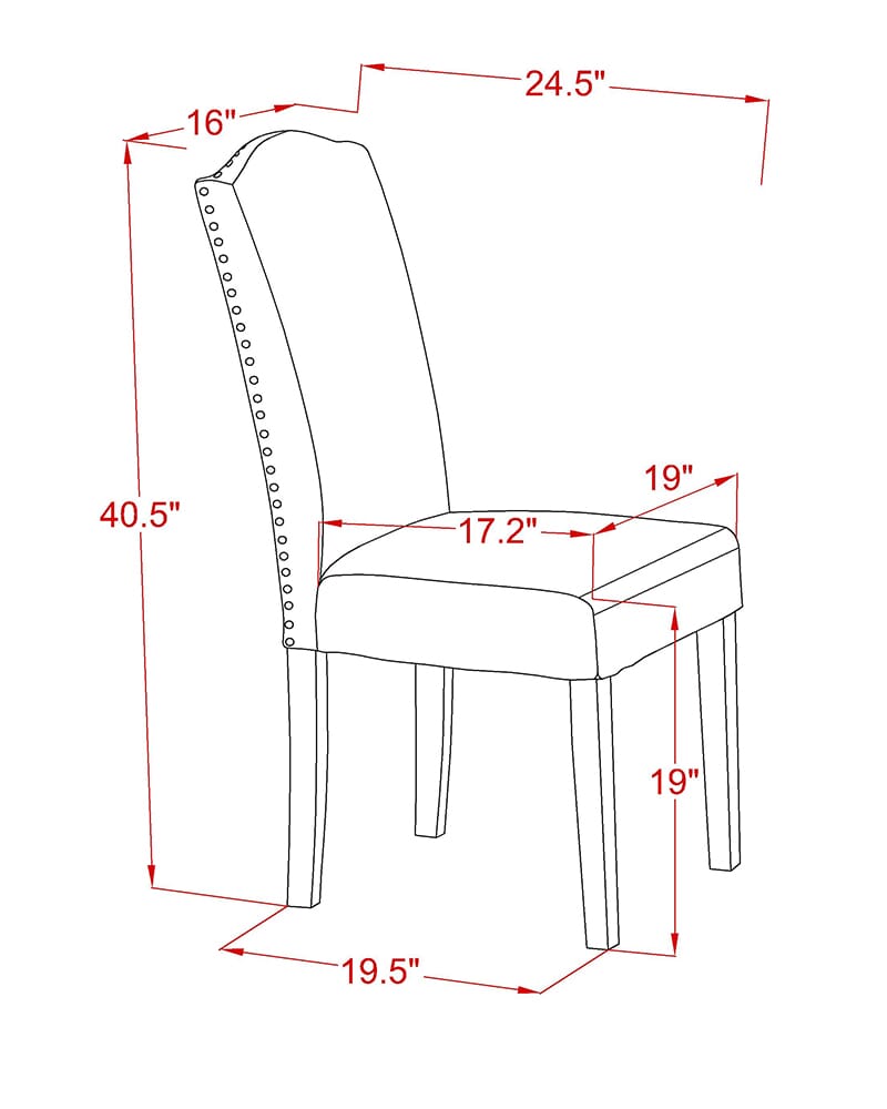 V027EPUB8-U Stylish Dining Collection Rectangular Table, 4 Parson Chairs & Bench in Linen White