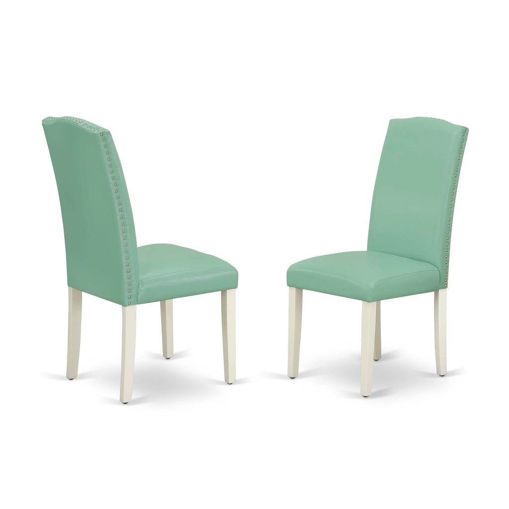 DOEN5-RMT-LD Spanish Oak Dining Room Set 5-Piece Featuring a Butterfly Leaf Table & 4 Luxurious Faux Leather Chairs