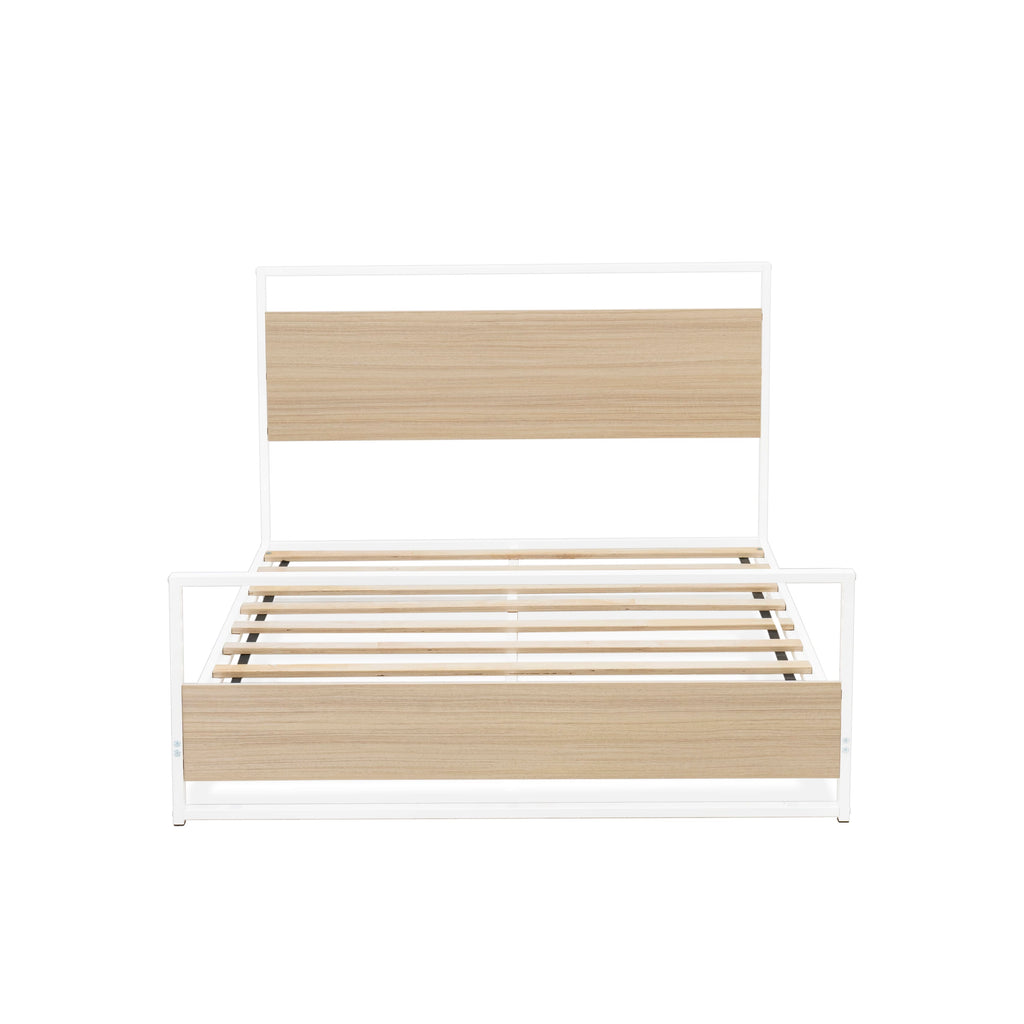 ERFBWV0 Erie Platform Bed with Durable Metal Legs and Elegant Powder White Finish