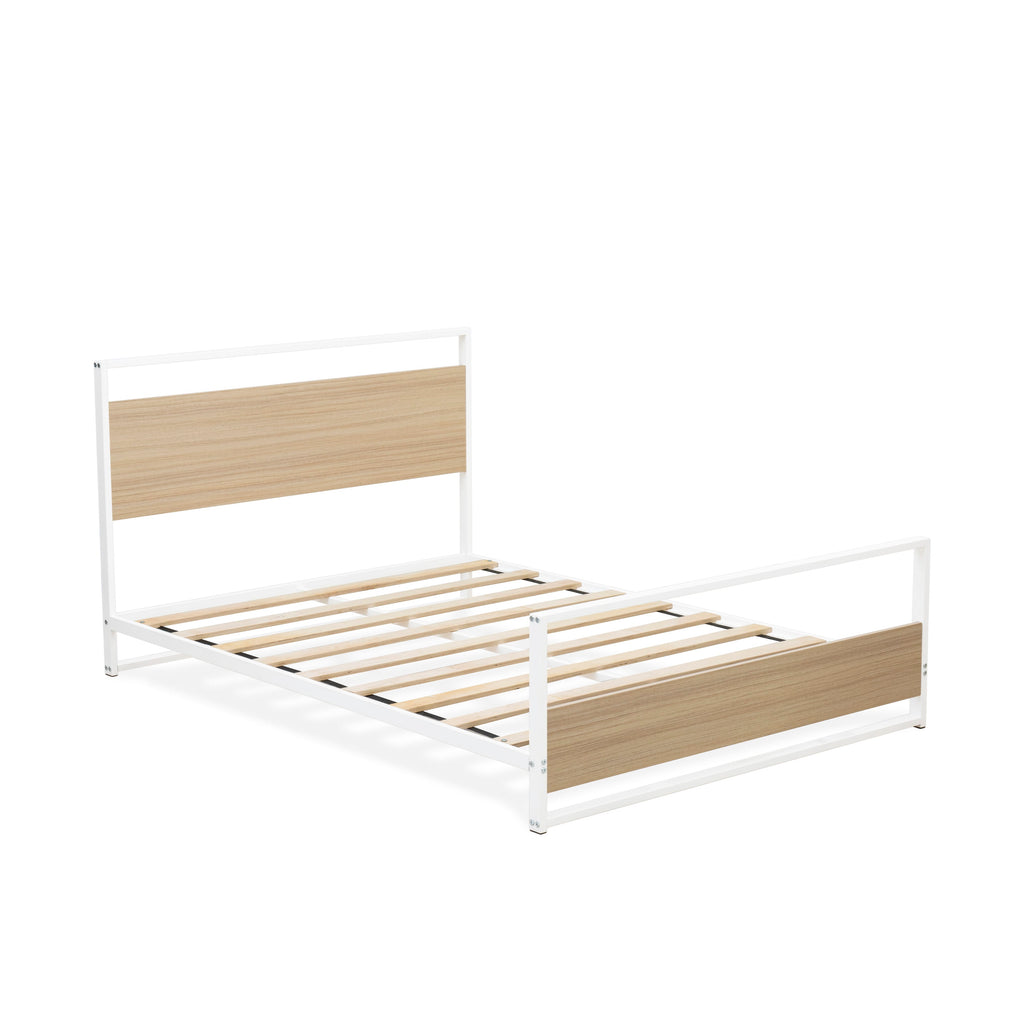 ERFBWV0 Erie Platform Bed with Durable Metal Legs and Elegant Powder White Finish