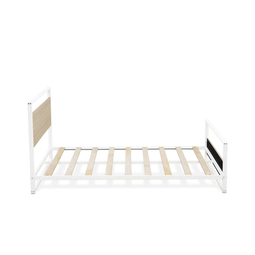 ERFBWV0 Erie Platform Bed with Durable Metal Legs and Elegant Powder White Finish