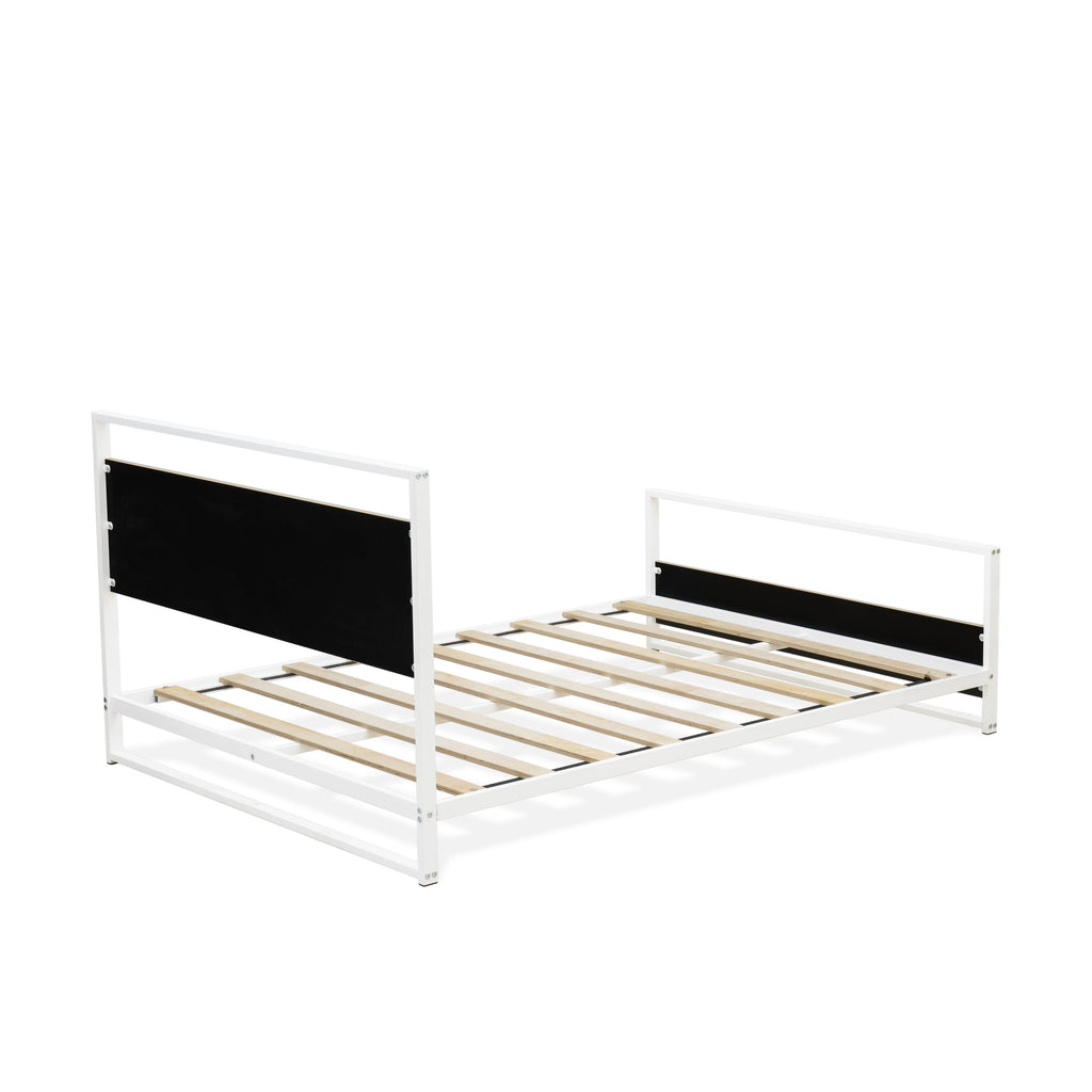 ERFBWV0 Erie Platform Bed with Durable Metal Legs and Elegant Powder White Finish