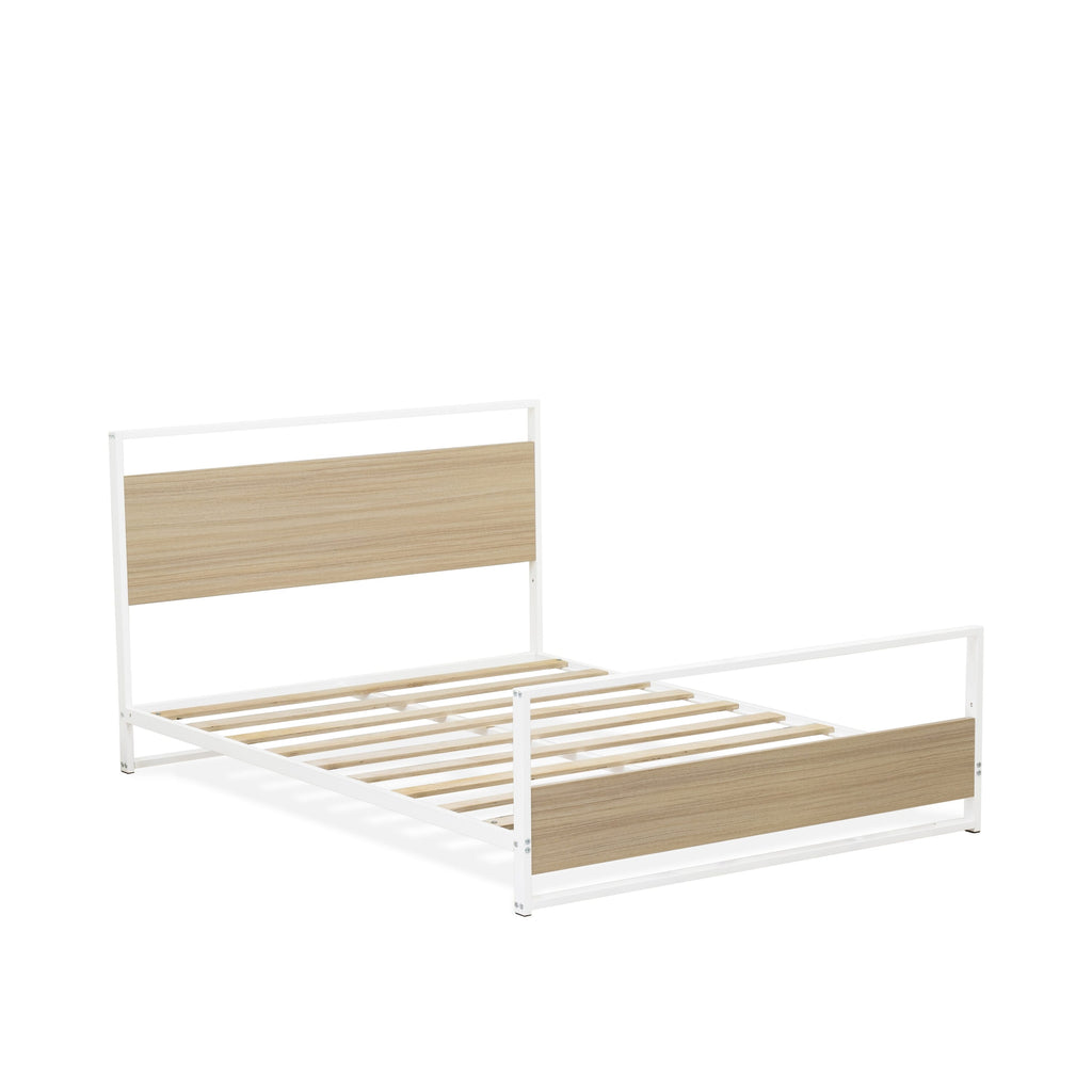 ERFBWV0 Erie Platform Bed with Durable Metal Legs and Elegant Powder White Finish